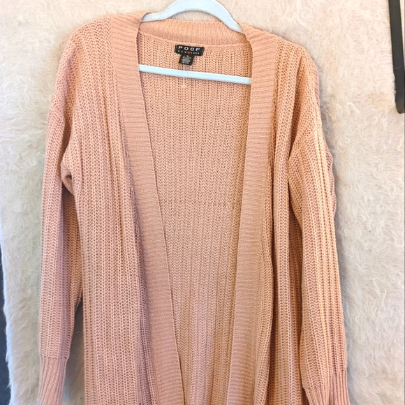 Poof New York Sweaters Blush Long Cardigan Poshmark